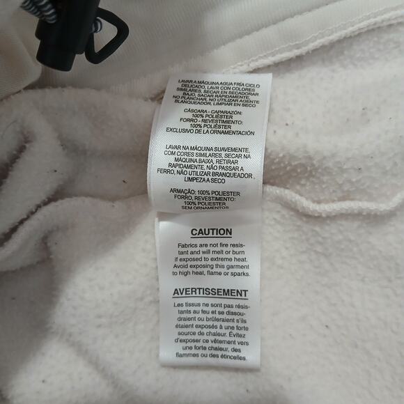 Columbia Women's Med Full=Zip Raglan=Sleeved Cream Polar Fleece Pockets Jacket - Picture 15 of 16